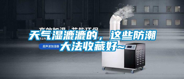 天氣濕漉漉的,這些防潮大法收藏好~