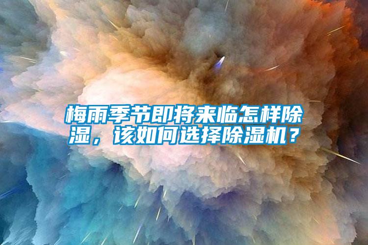 梅雨季節即將來臨怎樣除濕，該如何選擇除濕機？
