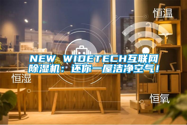 NEW WIDETECH互聯(lián)網(wǎng)除濕機(jī)：還你一屋潔凈空氣！