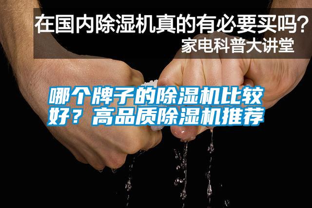 哪個牌子的除濕機比較好？高品質除濕機推薦