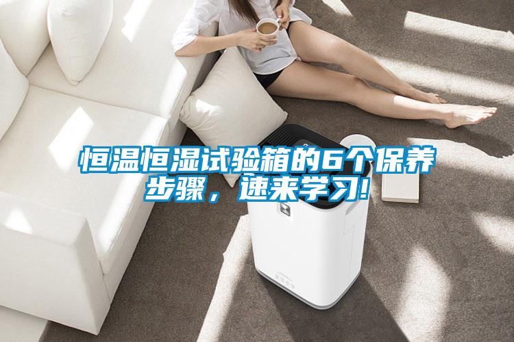 恒溫恒濕試驗箱的6個保養步驟，速來學習!