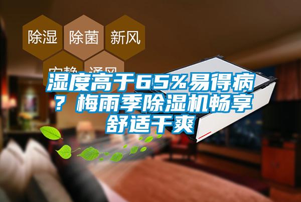 濕度高于65%易得病？梅雨季除濕機暢享舒適干爽
