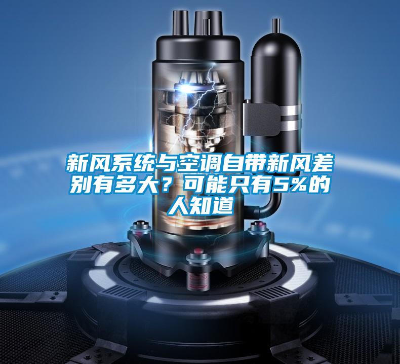 新風系統與空調自帶新風差別有多大？可能只有5%的人知道