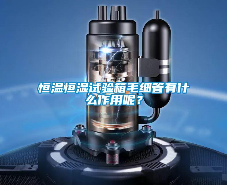 恒溫恒濕試驗箱毛細管有什么作用呢？