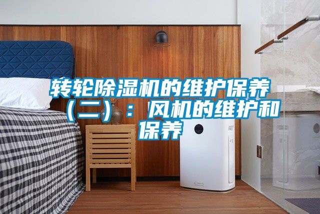 轉輪除濕機的維護保養(二):風機的維護和保養